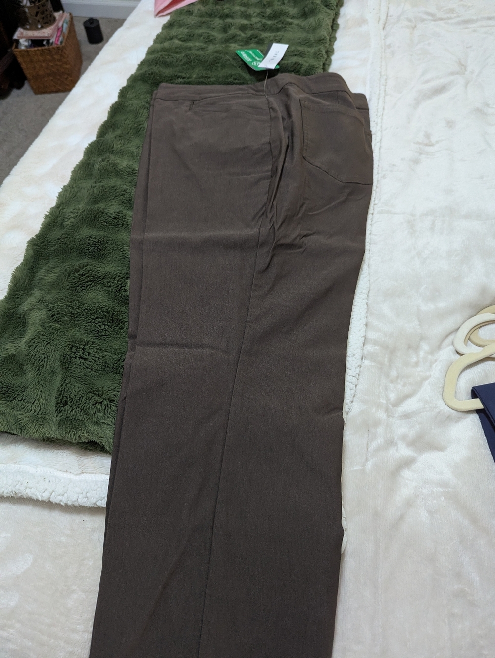 Womens Brown Dress Pants - Classic Straight Fit